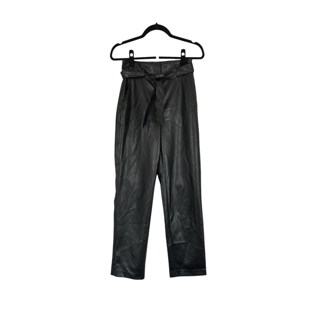 Aritzia Babaton Vegan Leather Belted Pant